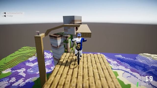 This Cruel Minecraft Nether Portal Bike Map ends us... (Descenders Gameplay) смотреть онлайн