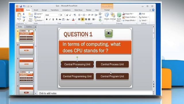 How To Make A Quiz On PowerPoint 2010