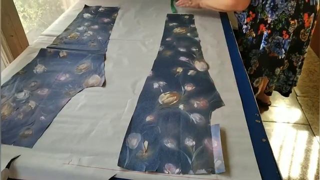 Широкие брюки с шарфом подвязкой.Моделирование. смотреть онлайн