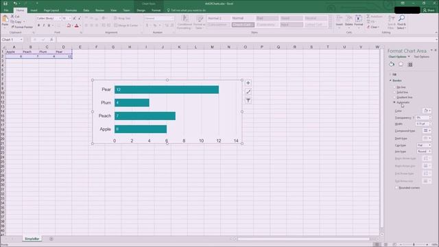 Removing chart borders in Excel 2016 смотреть онлайн