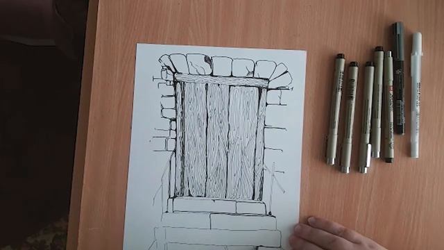 Старинная дверь | Онлайн мастер-класс по технике рисования старинной двери тушью и пером смотреть онлайн