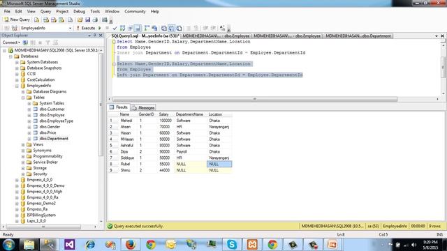 SQL Server Bangla Tutorial 22 Joins in SQL(Left, right, Inner, Full, Cross) смотреть онлайн