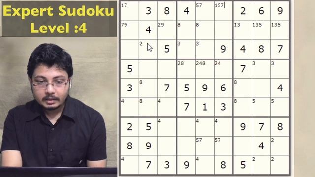 Sudoku hard level. How to solve Hard Sudoku. Sudoku expert level - 4 #puzzle #sudoku смотреть онлайн