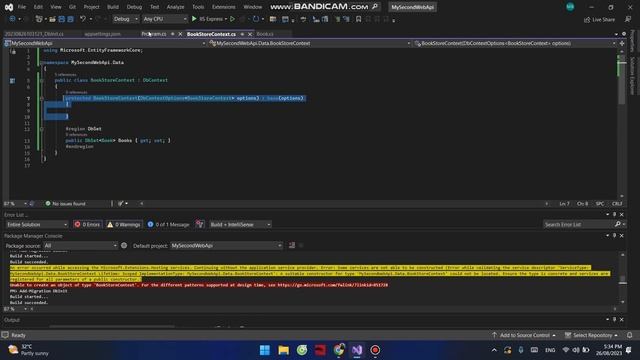 Fix:Unable to create an object of type DbContext For the different patterns supported at design tim смотреть онлайн