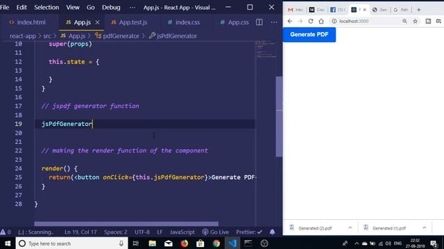 jsPDF Tutorial | Generate PDF in React | React jsPDF Example смотреть онлайн