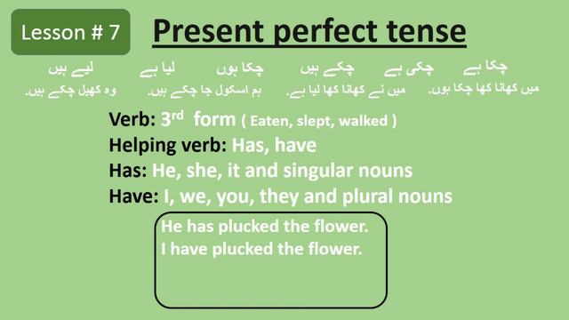 Present perfect tense in URDU HINDI смотреть онлайн
