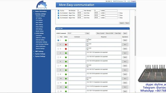 How to use SKYLINE SMS gateway simbox GATEWAY SETTINGS web interface introduction smpp sms gateway смотреть онлайн