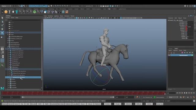 3д анимация Всадник на лошади смотреть онлайн