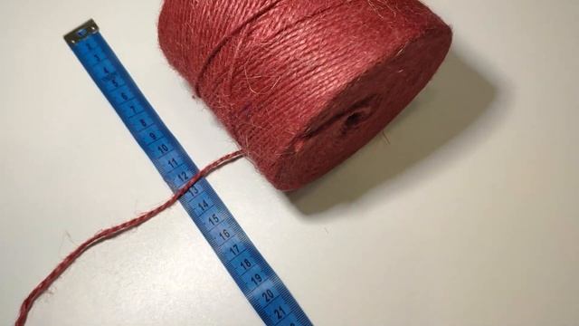 Цветной шпагат джутовый двухниточный красный смотреть онлайн