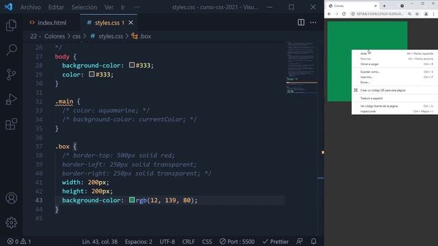 ? Modo de COLOR RGB [ Diferencia entre COLORES RGBA ] CURSO de CSS Básico desde cero 2021 #50 смотреть онлайн