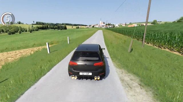 Volkswagen Golf 7R (449hp) DSG FARTS    ASSETTO CORSA