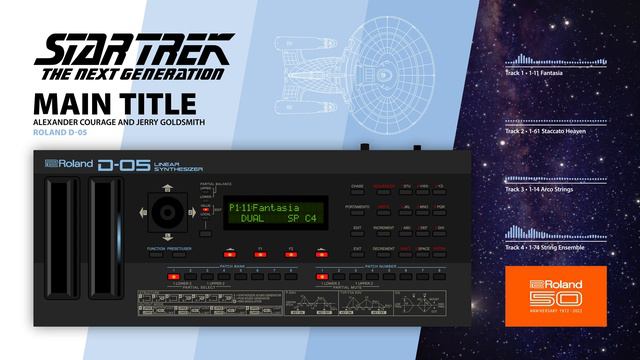 Star Trek: The Next Generation • Roland D-05 • Roland Boutique Synth Cover #2 смотреть онлайн