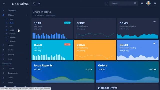 EliteX Admin Bootstrap Admin Dashboard Template смотреть онлайн
