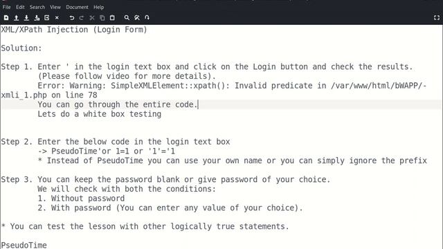 XML XPath Injection Login Form Low Security Level смотреть онлайн