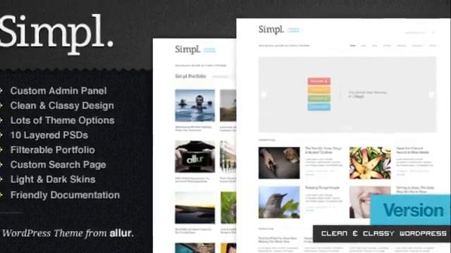 Simpl: A Clean & Classy WordPress Portfolio Theme смотреть онлайн