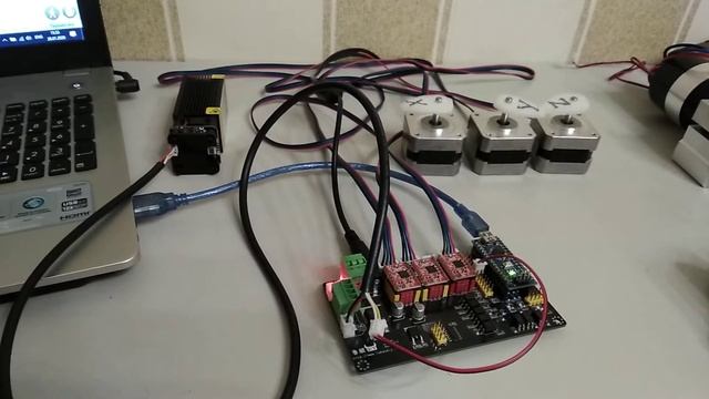 Arduino cnc shield rev 2.7 управление лазером TTL смотреть онлайн