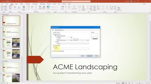 How to insert slide headers, footers, and page numbers in Microsoft PowerPoint смотреть онлайн