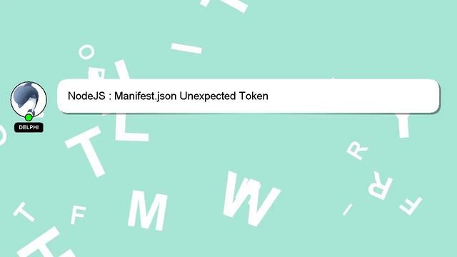 NodeJS : Manifest.json Unexpected Token смотреть онлайн