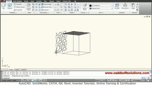 AutoCAD 3D Hatch Tutorial - Part 1 смотреть онлайн