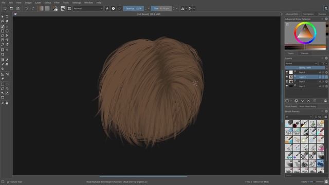 How to Paint Hair in Krita смотреть онлайн