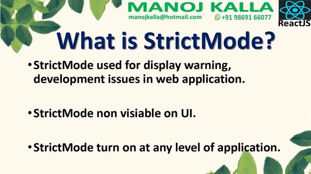 07 strictmode reactjs | what is strictmode in hindi | learn reactjs step by step in hindi смотреть онлайн