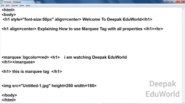 marquee tag in html | Hindi | All attributes Direction, Behavior, Loop, Scrollamount, bgcolor etc. смотреть онлайн