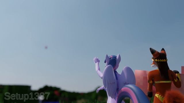 PIG THROW! Minecraft 3D animation with Twilight Sparkle and Fire Princess смотреть онлайн