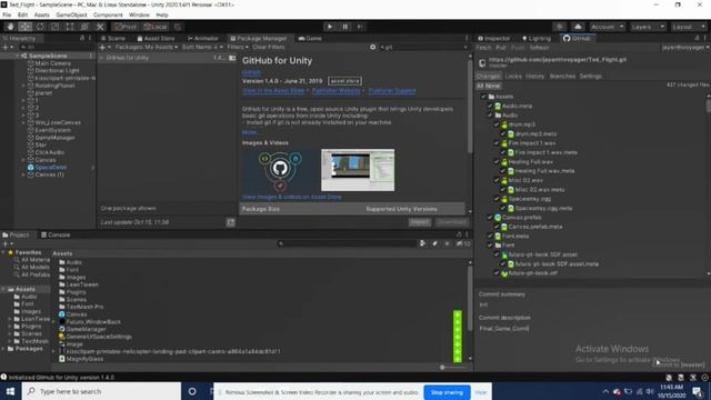 How to take a backup/version control of your unity project using Github for unity from Asset store смотреть онлайн