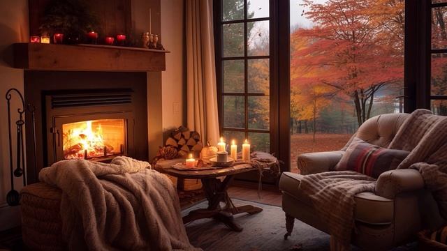 The Autumn Wind is Outside and Your Fireplace is Burning. You Listen to Calm Music. Sleep/Relax/Wor смотреть онлайн