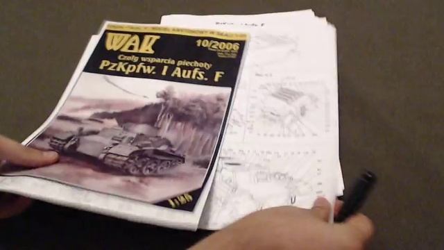 Сборка модели танка Pzkpfw.1 Aust.F из бумаги. Выпуск 1 из 40