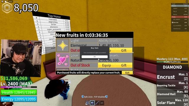 I GOT EVERY PERMANENT FRUIT IN THE GAME *Bad Idea* Roblox Blox Fruits смотреть онлайн