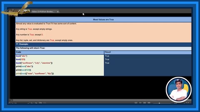 Learn Python Complete Course | Step By Step | Booleans | By: Ponnuri Gopie Krishna | Part - смотреть онлайн