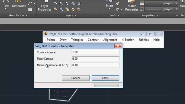 Draw Contours & mark lables in Auto cad 2017 with SW DTM 2014 in Urdu Hindi смотреть онлайн