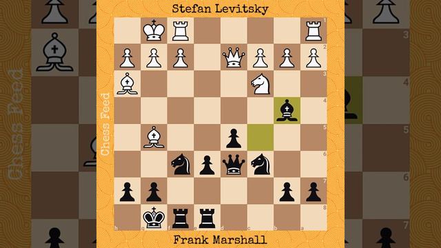 Stefan Levitsky Vs Frank Marshall, 1912 #chess #checkmate #chessgame