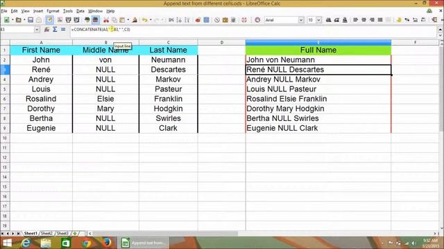 libreoffice calc append cells text смотреть онлайн