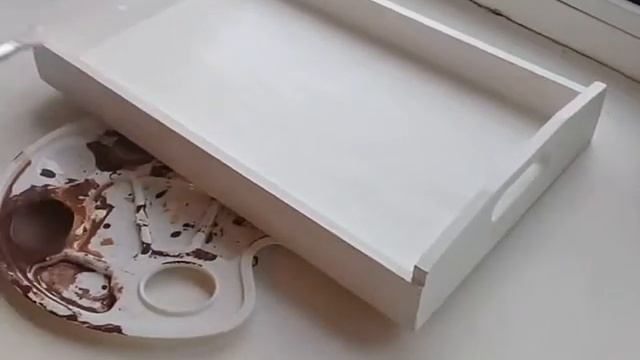 Покупки в ленте со скидкой. Декупаж подноса , с первого раза не получилось.