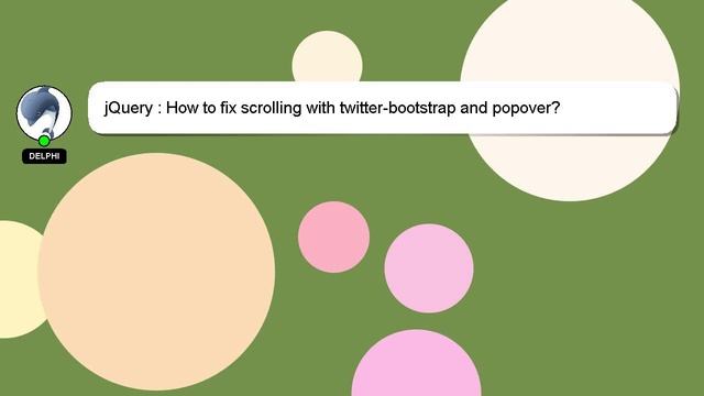 jQuery : How to fix scrolling with twitter-bootstrap and popover? смотреть онлайн