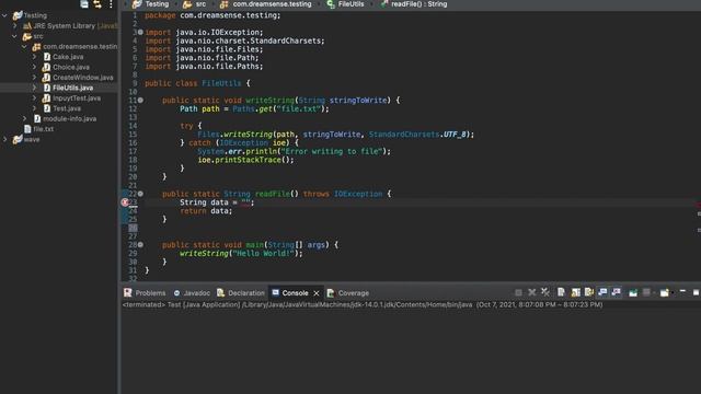 Java | Read File смотреть онлайн