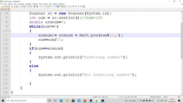 Most Asked Java Programs - Check whether a 'n' digit number is Armstrong number or not смотреть онлайн
