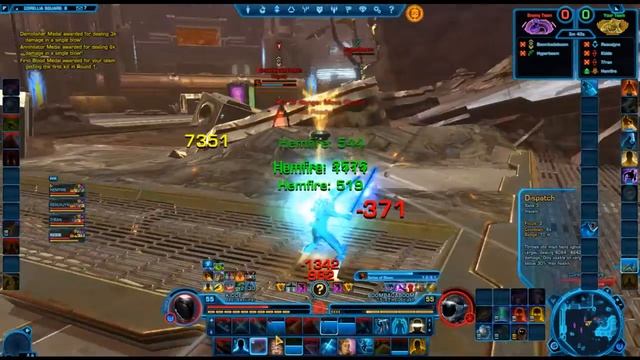 SWTOR Patch 2.4 - PVP Corellia Square Arena Gameplay смотреть онлайн