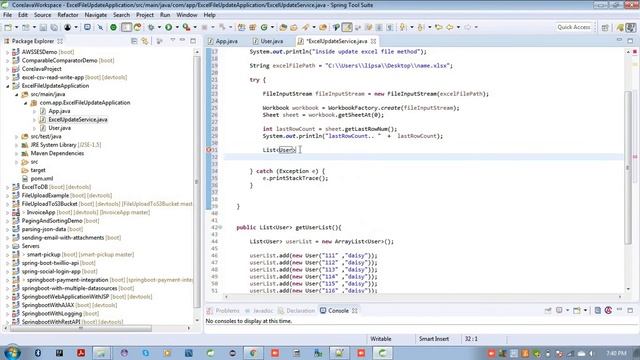 Updating Excel File Using Apache POI смотреть онлайн