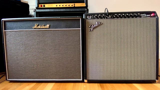 Marshall 1962 Bluesbreaker vs Fender Super Reverb смотреть онлайн