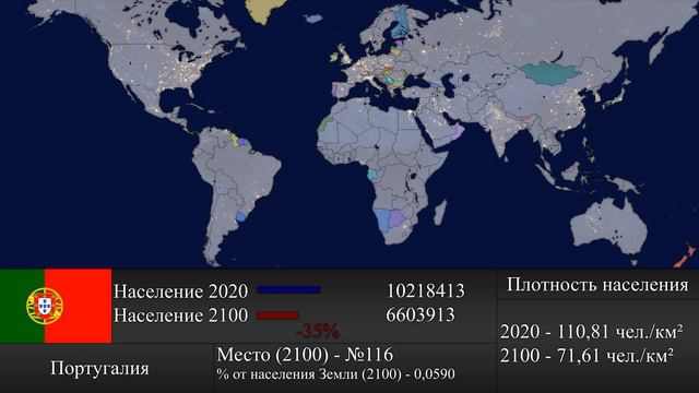 Население стран 2020 года и прогноз на 2100 год смотреть онлайн