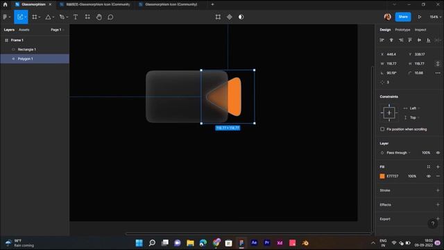 Create Glassmorphism Icon in Figma смотреть онлайн
