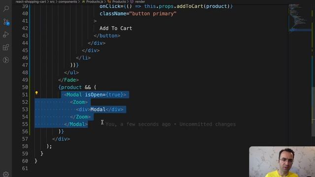 React Tutorial - Part 09 - Full Shopping Cart By React & Redux | Add Animation and Modal смотреть онлайн