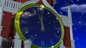 Футаж Кремлевские куранты Новогодний бой часов Скачать