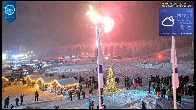Finland Fireworks Zero Point LeVi Christmas Time