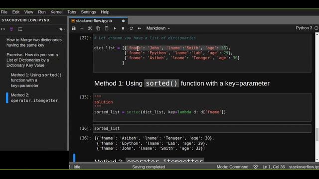 How to Sort a List of Dictionaries using a Dictionary key-value in Python смотреть онлайн