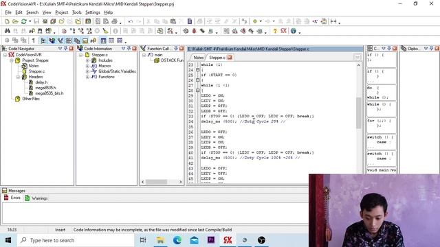 Kendali Motor Stepper - Kuliah Kendali Mikro, Teknik Listrik, Polines