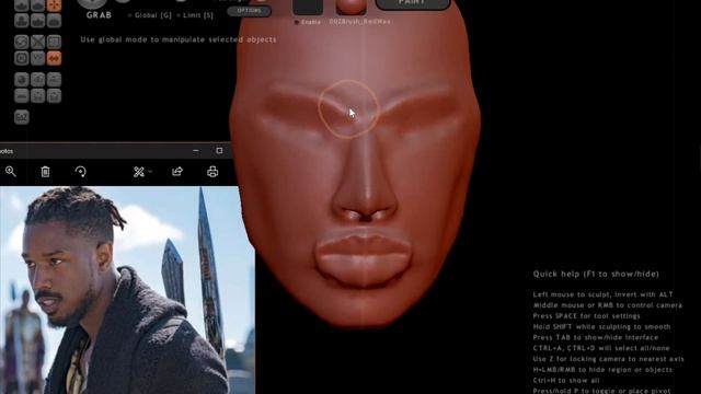 Sculptris tutorial Making Eric Kilmonger Part 1 of 2 смотреть онлайн